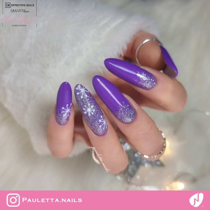 Winter Purple Nails